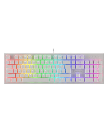 Genesis THOR 303 Gaming keyboard, RGB LED light, US, White, Wired, Brown Switch