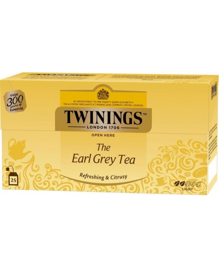 TWININGS Juodoji arbata EARL GREY  25X2g, 50g