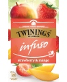 TWININGS Vaisinė arbata su braškėmis ir mangais, 20X2g, 40g