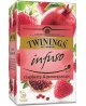 TWININGS Vaisinė arbata su avietėmis, granatais 20X2g, 40g