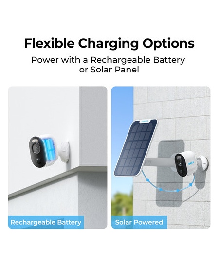 Reolink | Wireless Solar & Battery Powered Security Camera with Smart Detection | Argus Series B310 with Solar Panel | Bulle