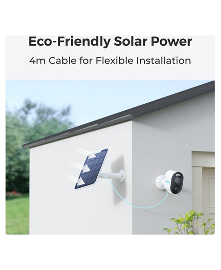 Reolink | Wireless Solar & Battery Powered Security Camera with Smart Detection | Argus Series B310 with Solar Panel | Bulle