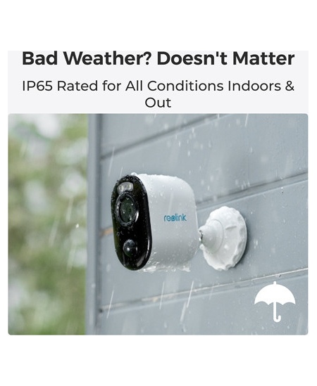 Reolink | Wireless Solar & Battery Powered Security Camera with Smart Detection | Argus Series B310 with Solar Panel | Bulle