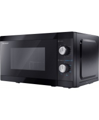 Sharp | Microwave Oven with Grill | YC-MG01E-B | Free standing | 800 W | Grill | Black