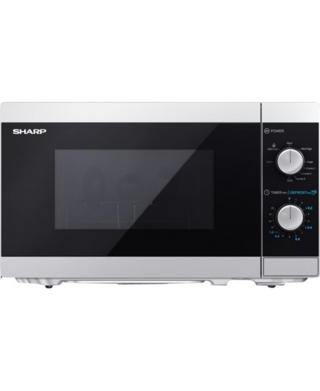 Sharp | Microwave Oven with Grill | YC-MG01E-S | Free standing | 800 W | Grill | Silver