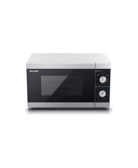 Sharp | Microwave Oven with Grill | YC-MG01E-S | Free standing | 800 W | Grill | Silver