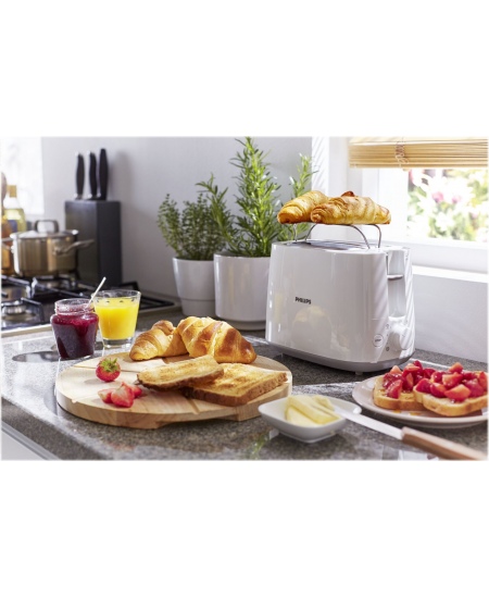 Philips | Toaster | HD2582/00 | Power 760 - 900 W | Number of slots 2 | Housing material Plastic | White