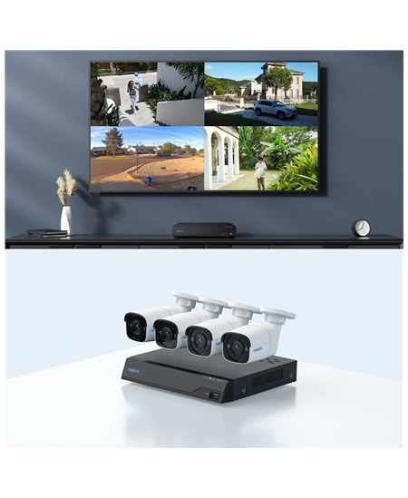 Reolink | Super HD Security Camera System | NVS8-5MB4 | Bullet | 5/4 MP | f=4.0mm fixed; F=2.0 | Power over Ethernet (PoE) | IP6