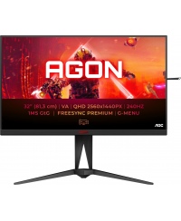 AOC AG325QZN/EU | 32 " | VA | QHD | 16:9 | 240 Hz | 1 ms | 2560 x 1440 pixels | 400 cd/m² | HDMI ports quantity 2 | Black