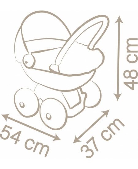 SMOBY Baby Nurse Wózek Głęboki dla lalki z plastikowym daszkiem