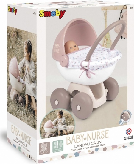 SMOBY Baby Nurse Wózek Głęboki dla lalki z plastikowym daszkiem