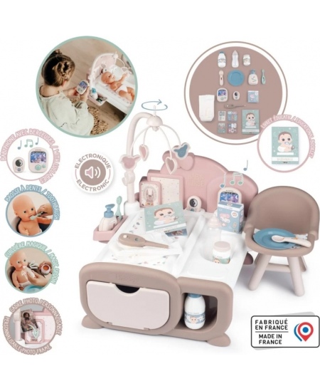 SMOBY Baby Nurse Elektroniczny Duży Kącik Opiekunki dla Lalki 19 akcesoriów