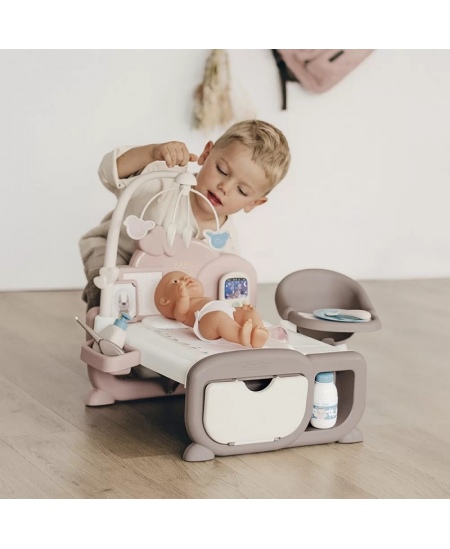 SMOBY Baby Nurse Elektroniczny Duży Kącik Opiekunki dla Lalki 19 akcesoriów