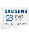 Samsung | MicroSD Card | EVO Plus | 128 GB | microSDXC Memory Card | Flash memory class U3, V30, A2