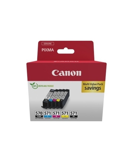 Canon PGI-570PGBK/CLI-571 (0372C006) Rašalinių kasečių komplektas, PGBK/C/M/Y/BK