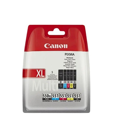 Canon PGI-550XL PGBK/CLI-551 (6431B009) Rašalinių kasečių komplektas, PGBK/C/M/Y/BK