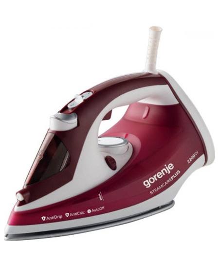 Gorenje | Steam Iron | SIH3000RBC | Steam Iron | 3000 W | Water tank capacity 350 ml | Continuous steam 40 g/min | Steam boost p