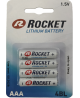Elementai ROCKET Lithium FR03 (AAA), ličio, 4 vnt.
