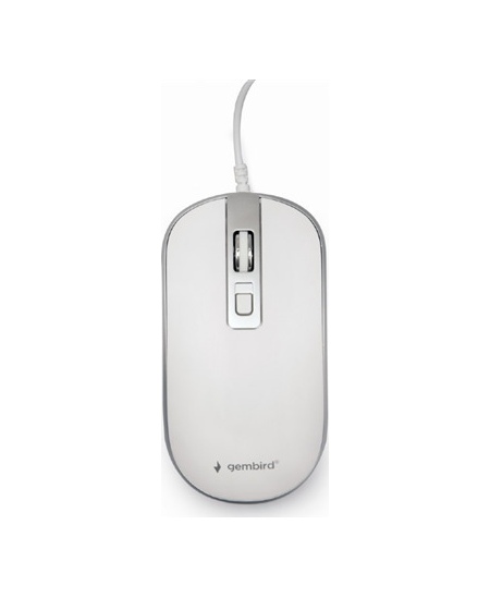 Gembird Optical USB mouse MUS-4B-06-WS White/Silver