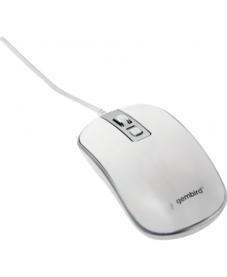 Gembird Optical USB mouse MUS-4B-06-WS White/Silver