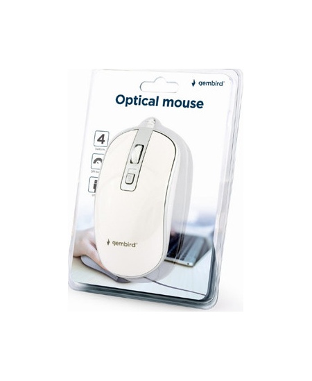 Gembird Optical USB mouse MUS-4B-06-WS White/Silver