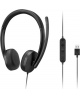 Lenovo Headset | USB-A Stereo Gen 2 | Built-in microphone | Wired | Black