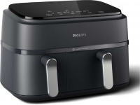 Philips Dual Basket Airfryer | NA351/00 3000 Series | Power 2750 W | Capacity 9 L | Rapid Air technology | Black