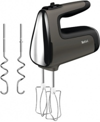 TEFAL | HT650E38 PowerMix Silence | Hand Mixer | 600 W | Number of speeds 5 | Turbo mode | Black/Grey