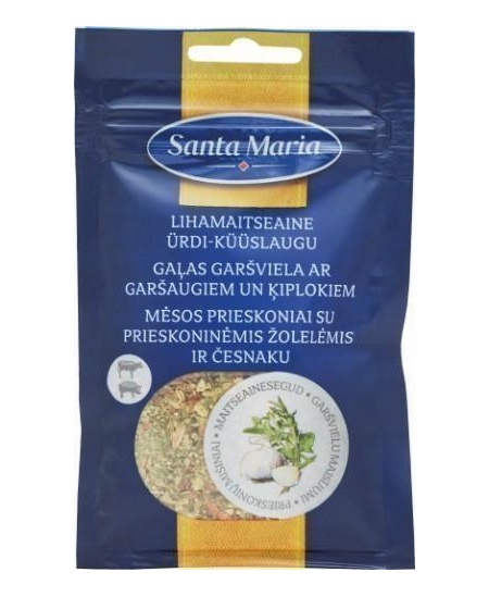 Mėsos prieskoniai su prieskoninemis žolelemis ir česnaku SANTA MARIA, 20 g