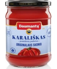 Pomidorų padažas, DAUMANTŲ KARALIŠKAS, originalaus skonio, 40% pastos, 500 g