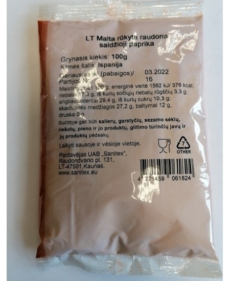 Saldi rūkyta paprika, 100 g