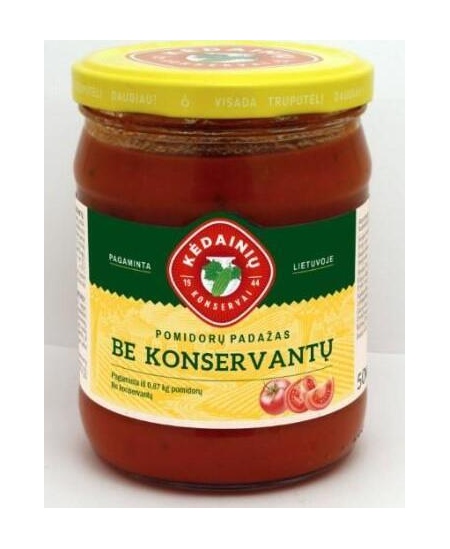 Pomidorų padažas KĖDAINIŲ be konservantų, 0.5/500g