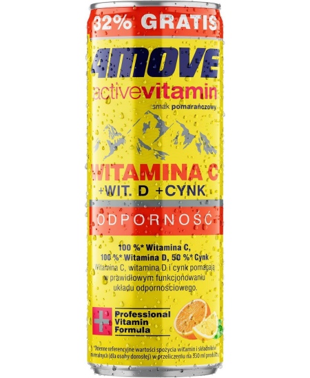 Vitamininis vanduo 4 MOVE Witamina C +WIT. D +CYNK, 330 ml