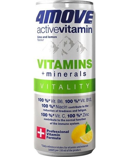 Vitamininis vanduo 4MOVE Active Vitamin Vitamins + Minerals, 330 ml