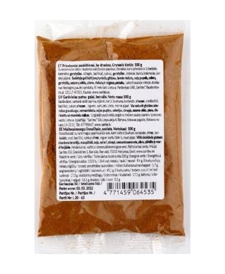 Prieskoniai paukštienai, be druskos, 100 g