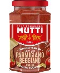 Padažas makaronams MUTTI, su Parmigiano Reggiano kietuoju sūriu, 400 g