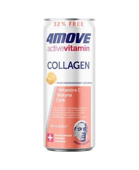 Vitamininis vanduo 4MOVE Active Vitamin Collagen, 330 ml