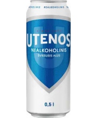 Nealkoholinis alus UTENOS, 0,5 %, 0,5 l, skardinė D