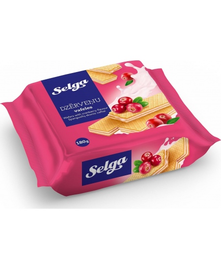 Vafliai SELGA spanguolių skonio, 180 g