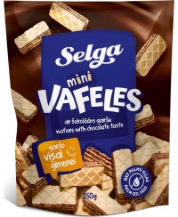 Mini vafliai SELGA šokolado skonio, 250 g