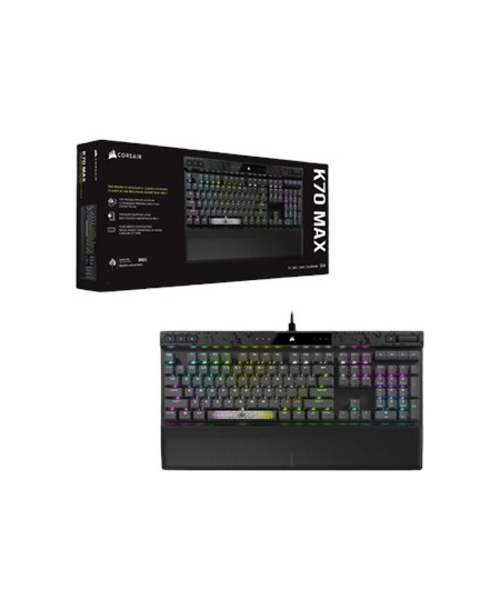 Corsair | MGX Switch | Gaming Keyboard | K70 MAX RGB | Gaming keyboard | Wired | RGB LED light | NA | Black | Magnetic-Mechanica
