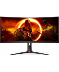 AOC | Gaming Monitor | CU34G2XP/BK | 34 " | VA | 21:9 | 180 Hz | 1 ms | 3440 x 1440 pixels | HDMI ports quantity 2 | Black