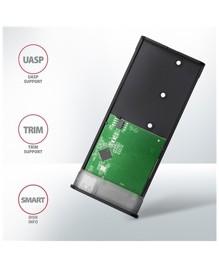 AXAGON External USB-C 3.2 Gen 2 metal box for M.2 SATA SSD disks