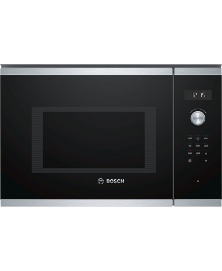 Bosch Microwave Oven BFL554MS0 Built-in, 31.5 L, Retractable, Rotary knob, Start button, Touch Control, 900 W, Stainless steel, 