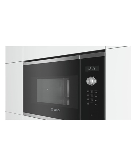 Bosch Microwave Oven BFL554MS0 Built-in, 31.5 L, Retractable, Rotary knob, Start button, Touch Control, 900 W, Stainless steel, 