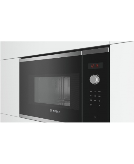 Bosch Microwave Oven BFL523MS0 Built-in, 20 L, 800 W, Stainless steel/Black