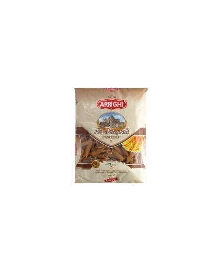 Makaronai ARRIGHI, pilno grūdo, penne rigate, 500 g