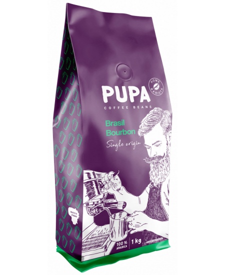 Kavos pupelės PUPA Brasil Bourbon, 1 kg