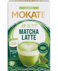 Žaliosios arbatos gėrimas MOKATE Matcha latte, 6 x 14g