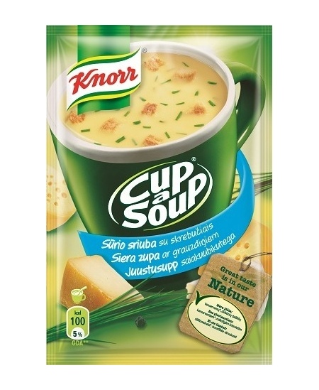 Sūrio sriuba KNORR, su skrebučiais, 22 g
